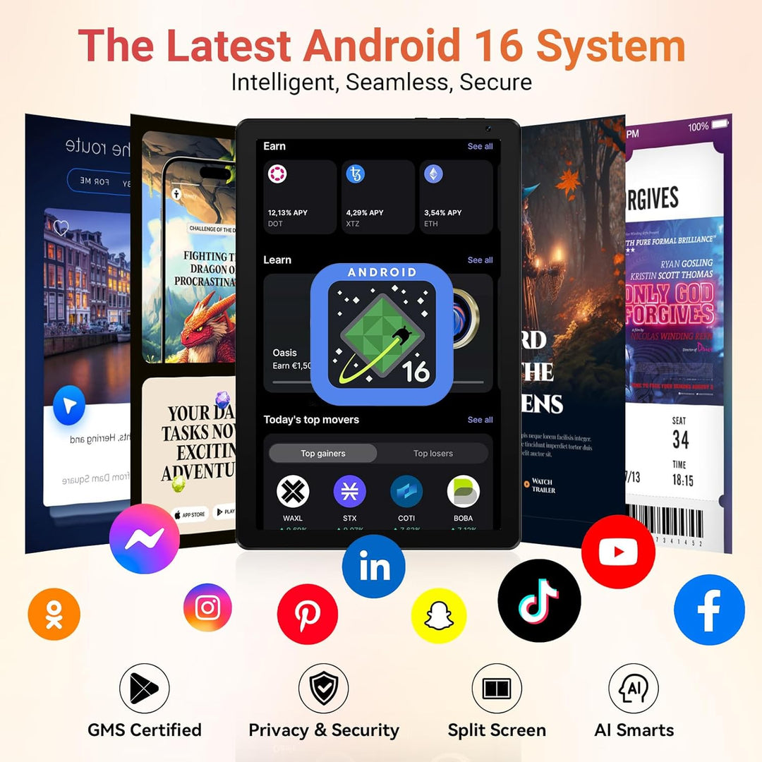 URAO Tableta, tableta Android de 10.1 pulgadas con procesador Octa-...