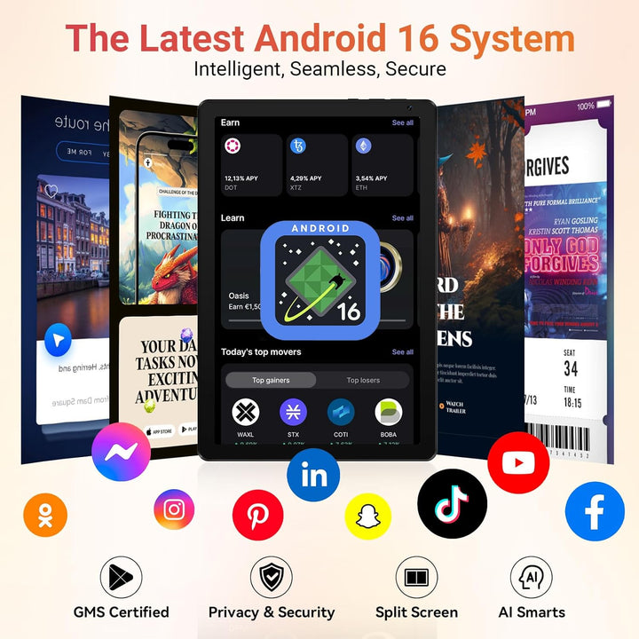 URAO Tableta, tableta Android de 10.1 pulgadas con procesador Octa-...