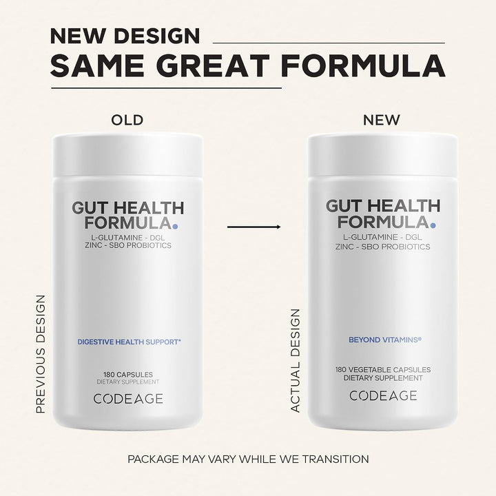 Codeage - Suplemento de fórmula intestinal, mezcla de L-glutamina m...