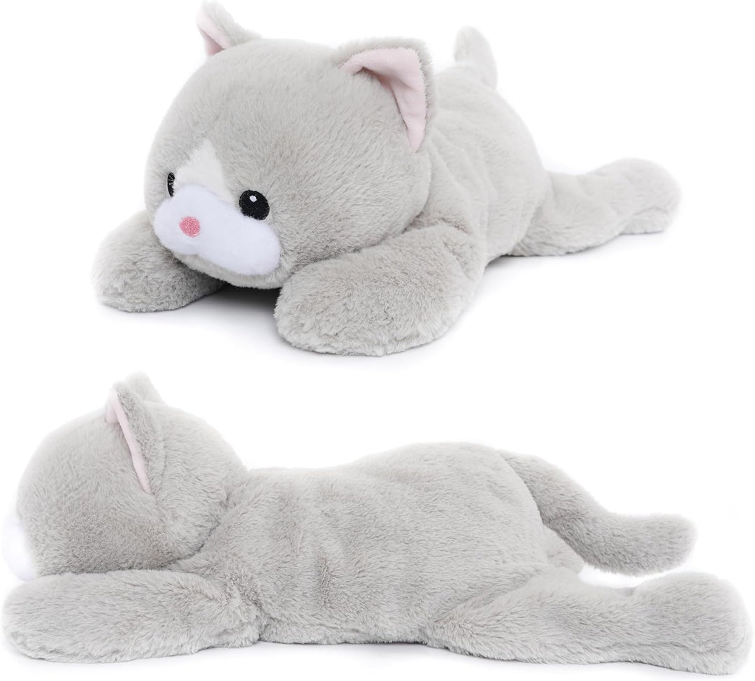 WEIGEDU Animal de Peluche de Gato con Peso con Ojos Bordados y Paqu...