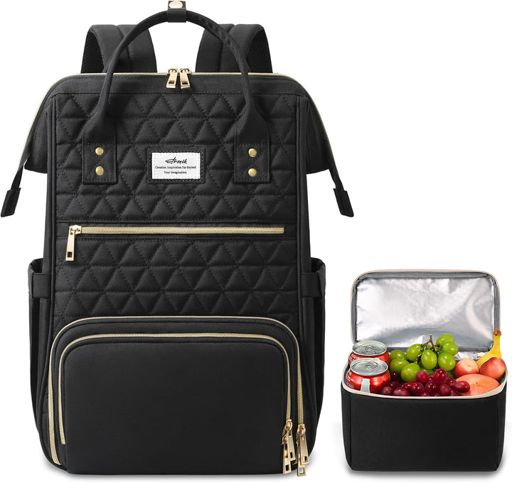 ETRONIK Mochila de almuerzo para mujer, mochila para laptop de 15.6...