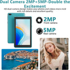 IWEGGO Tablet Android 14 con funda, 7 pulgadas 8 GB RAM+32 GB ROM/1 TB computadora, Azul marino