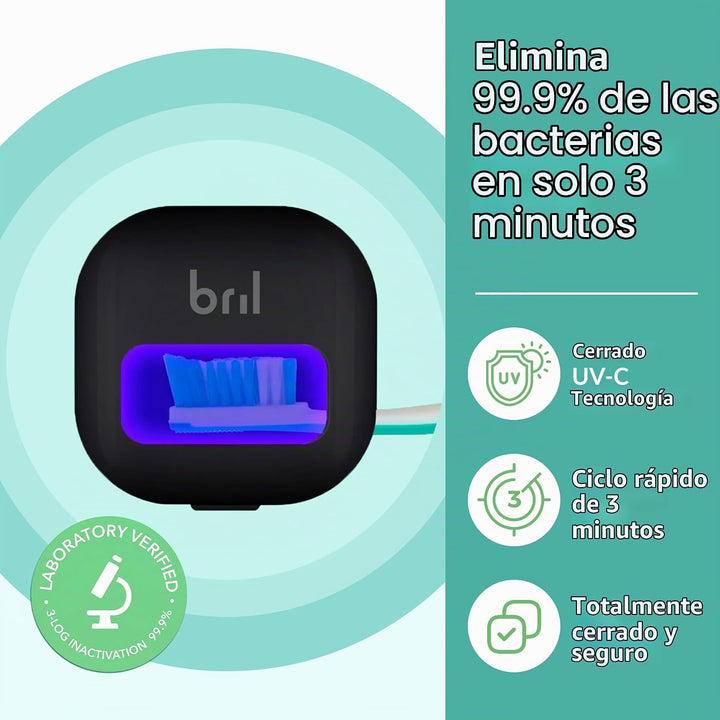 Bril UV-C Desinfectante y soporte para cepillo de dientes, limpiado...