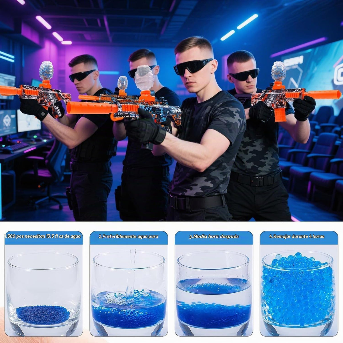 Paquete de 2 juguetes de bolas de gel con más de 60000 cuentas de gel