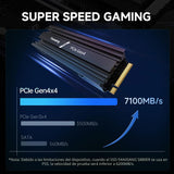 fanxiang 1TB NVMe SSD interno para juegos para PS5 con disipador de...