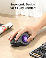ProtoArc Ratón Trackball Inalámbrico, EM01 NL Ergonómico Bluetooth...