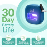 Bril UV-C Desinfectante y Soporte para Cepillo de Dientes, Limpiado...