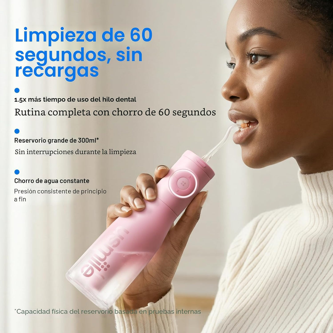 usmile C30 - Hilo dental de agua inalámbrico, flujo continuo de alt...