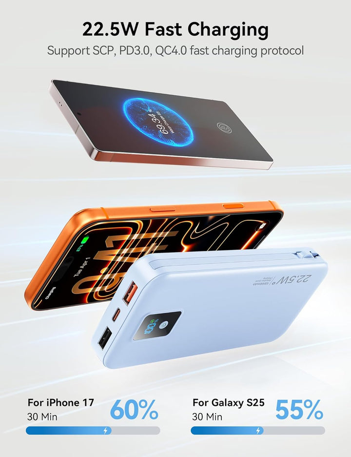 Cargador portátil, banco de energía de 12000 mAh y 22.5 W con carga...
