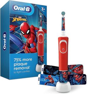 Oral-B Cepillo de dientes eléctrico para niños con Spiderman de Mar...
