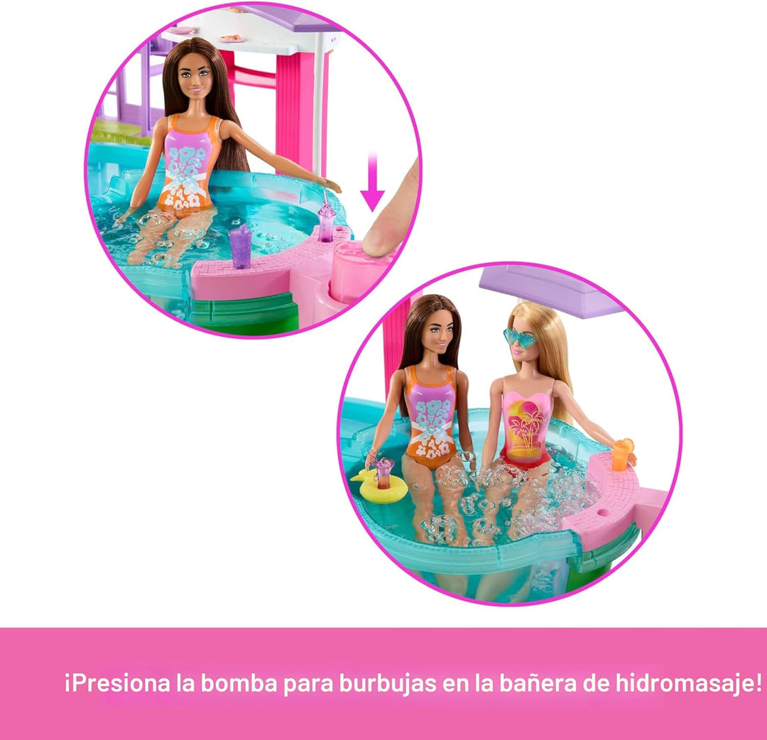 Barbie Juego de piscina de ensueño con 6 áreas de juego, incluyendo...