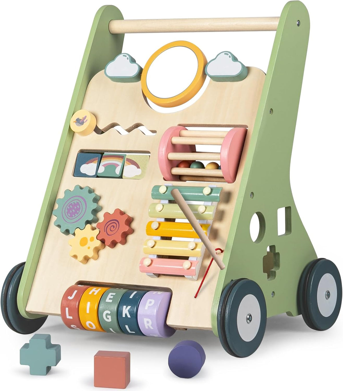 Bautia - Andador de madera para bebés, Montessori Push Walker para bebés de 10 a 12 meses
