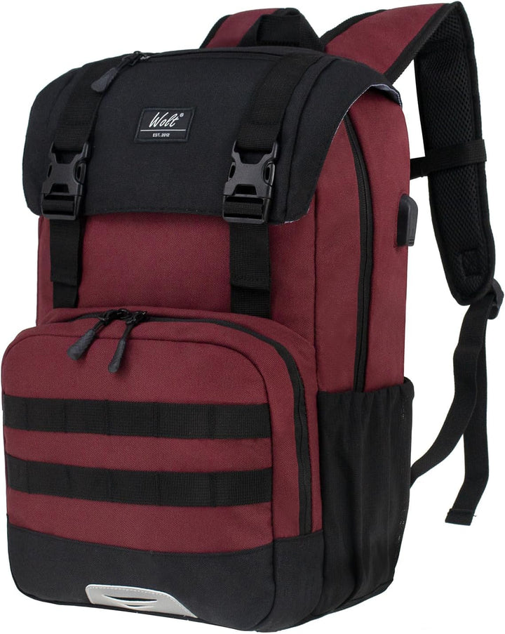 Mochila para computadora portátil WOLT con puerto de carga USB, par...