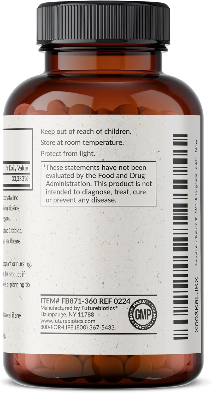 Futurebiotics Biotina 10,000 MCG Tabletas de Alta Potencia Apoyan e...
