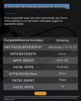 Disco duro externo de 500G, USB 3.0 y USB-C Almacenamiento Expansió...