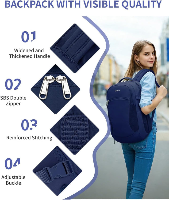 ECOHUB Mochilas para laptop de 17 pulgadas con compartimento para l...