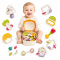 Juego de sonajero y mordedor para bebés, juguetes para bebés de 0 a 6 meses
