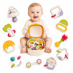 Juego de sonajero y mordedor para bebés, juguetes para bebés de 0 a 6 meses