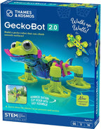 Thames & Kosmos GeckoBot 2.0 Kit de experimentos STEM | Construye un robot gecko trepador de paredes, diseño mejorado y tecnología de ventosa, ensamblaje guiado, regalo científico divertido y