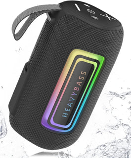 Altavoz Bluetooth portátil con luces LED | IPX7 impermeable, sonido...