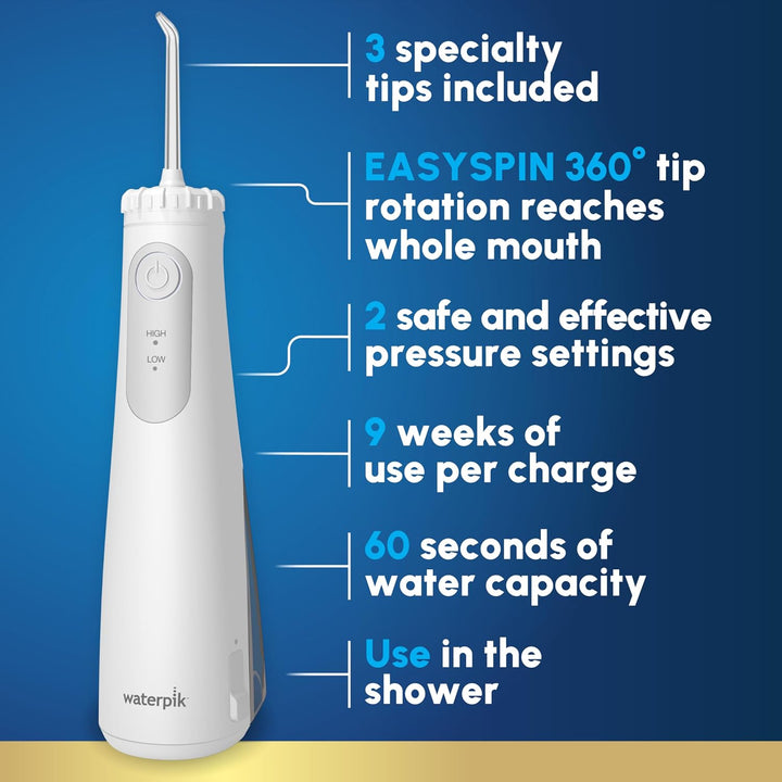 Waterpik Irrigador dental inalámbrico 5100 para viajes y hogar, rec...