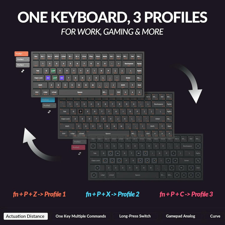Keychron K2 HE Rapid Trigger Teclado mecánico inalámbrico personali...