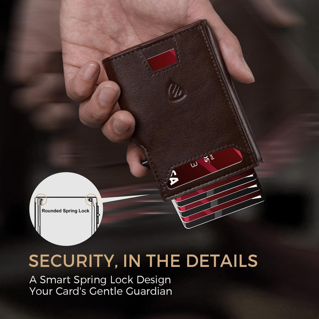 RUNBOX Billetera para hombres de 9 a 13 tarjetas con bloqueo RFID,...