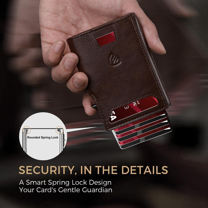 RUNBOX Billetera para hombres de 9 a 13 tarjetas con bloqueo RFID,...