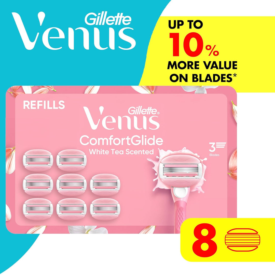 Venus ComfortGlide White Tea - Cuchillas de afeitar para mujer, con...