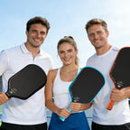Pala de Pickleball Fibra de Carbono 16mm – Palas Profesionales de Pickleball con Control, Potencia y Efecto Superiores – Mango Alargado para Agarre a Dos Manos, Aprobada por USAPA