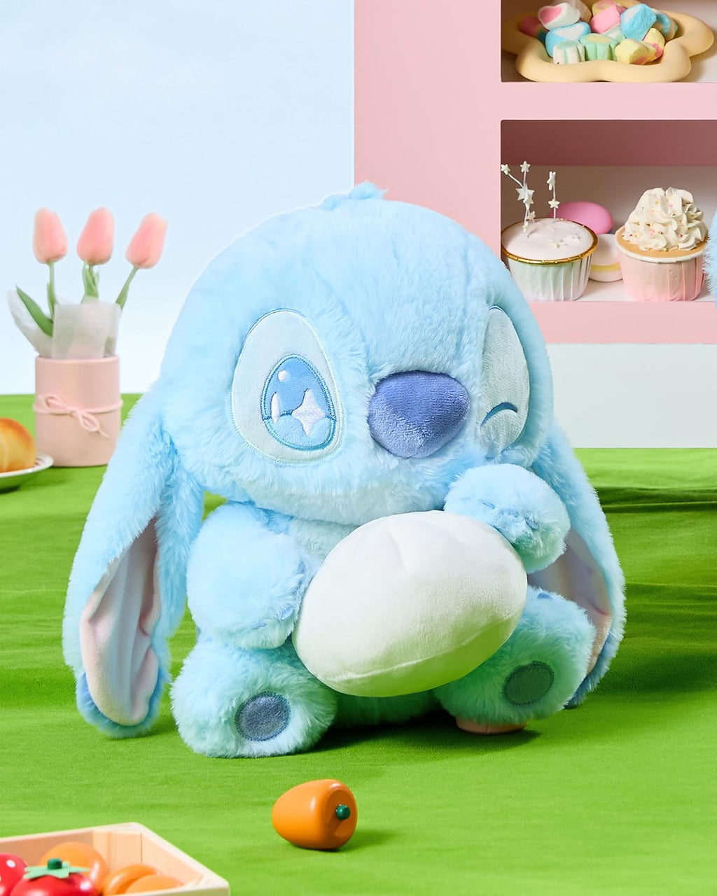 Disney Lilo and Stitch - Colección de la serie de comida de peluche, 11.5 pulgadas, figura de animal de peluche de bola de masa sentada de alta calidad para fanáticos de Disney (punto de bola de masa