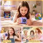 Cámara de impresión instantánea para niños con 5 rollos de papel de impresión, cámara HD 1080P, cámara portátil recargable para selfies, regalos de cumpleaños de Navidad, juguetes para niños y niñas