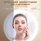 Dienmern Espejo de maquillaje, espejo de tocador recargable 1X/20X con
