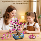 HOGOKIDS Juego de construcción de flor de cerezo 2 en 1 árbol bonsái para 8