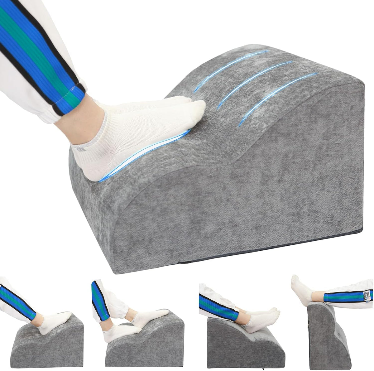 Lámpara Reposapiés para debajo del escritorio en el trabajo. Taburete de tres niveles multifuncional, con reposapiés lavable. para debajo del escritorio, silla de oficina, silla de juego y sofá