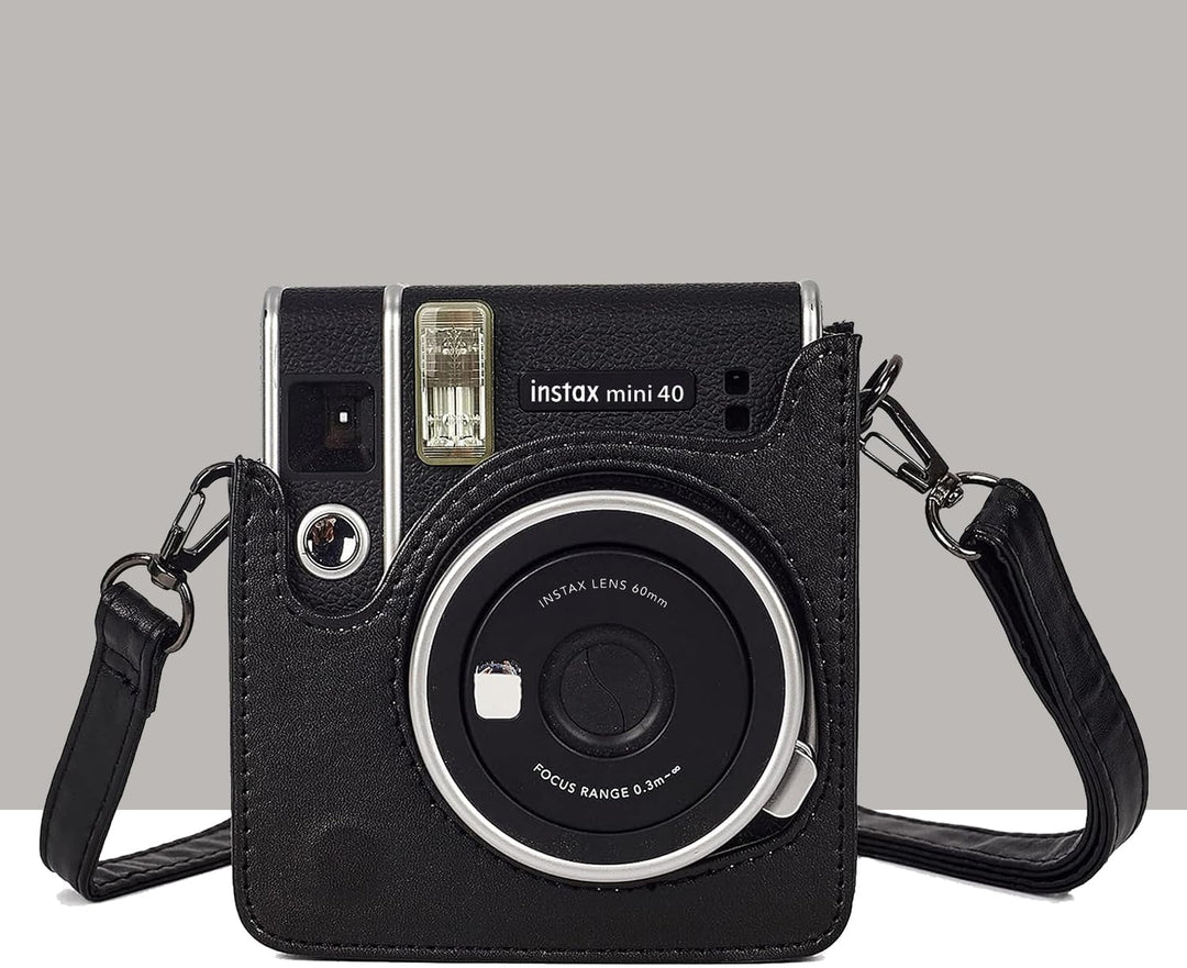Fujifilm Cámara Instax Mini 40 de película instantánea negra + paqu...