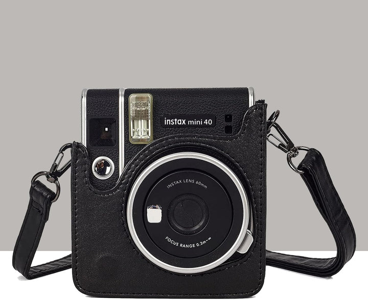 Fujifilm Cámara Instax Mini 40 de película instantánea negra + paqu...