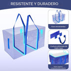 TICONN Paquete de 8 bolsas de mudanza extra grandes resistentes con cremalleras y asas de transporte, bolsas de almacenamiento duraderas para organizadores de armario y almacenamiento (paquete de 8