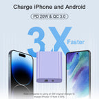 Paquete de 4 cargadores USB C, bloque de carga tipo C, cargador de pared de 20 W, para iPhone Air/17/17 Plus/17 Pro/17 Pro Max/16/16 Plus/16 Pro/16 Pro Max/15/15 Pro/15 Pro Max/14/13/12 Pro/Samsung