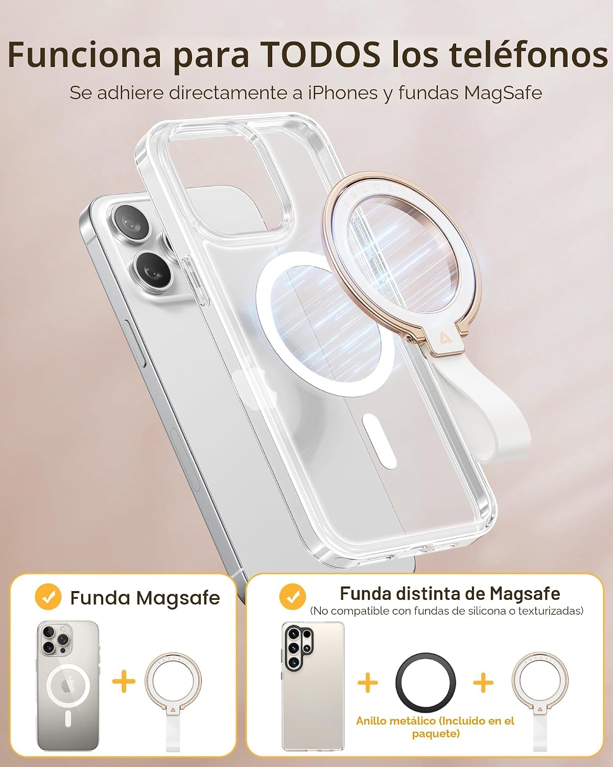 andobil [Estabilidad inigualable 2026] Soporte magnético de agarre para