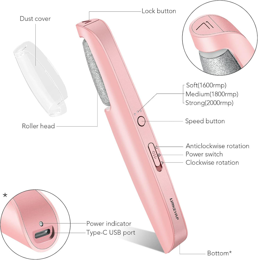 Removedor eléctrico de callos para pies, kit profesional de pedicur...