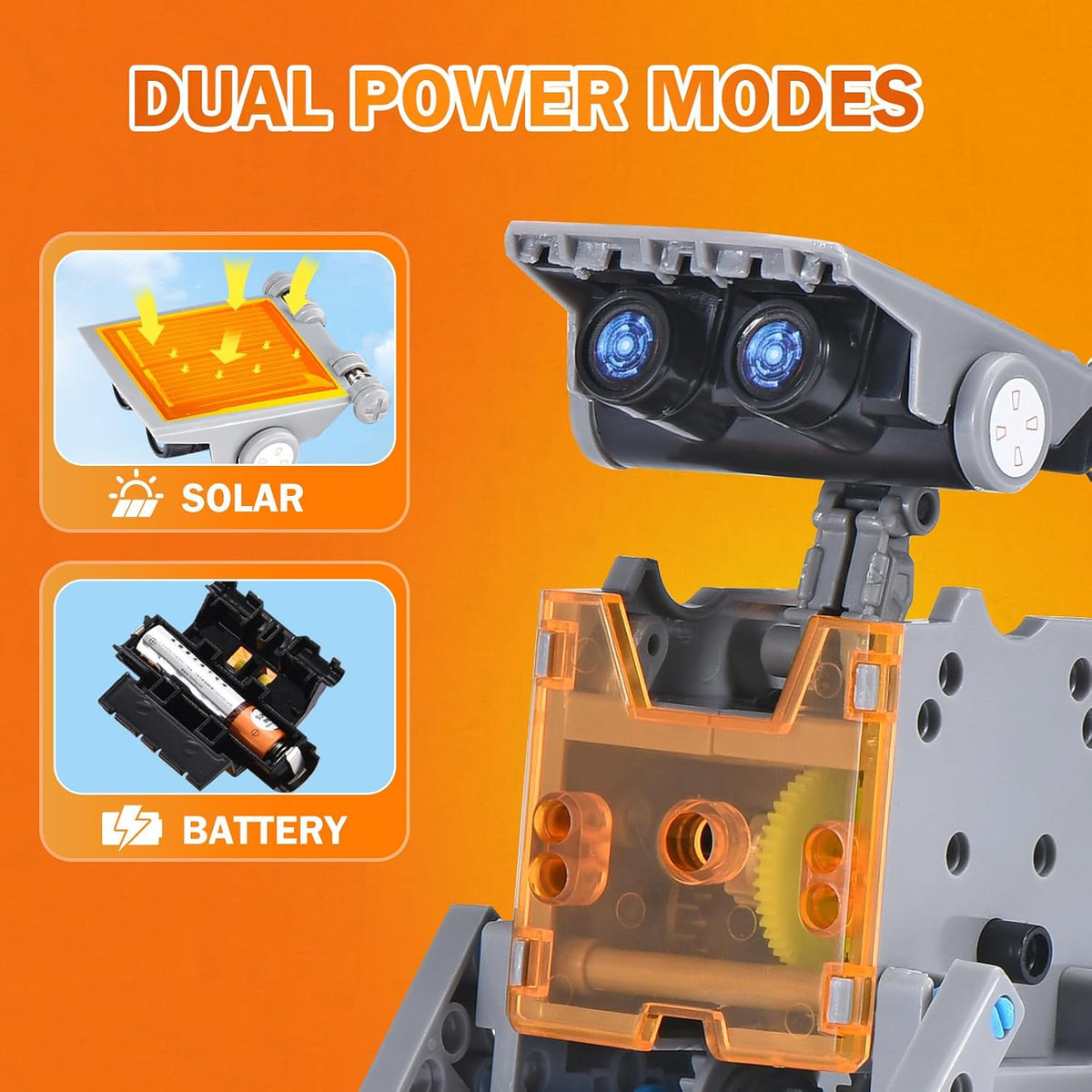Kit de construcción de robot solar, juguetes robóticos STEM 12 en 1 para