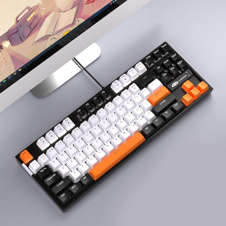MageGee - Teclado mecánico para juegos 75%, con interruptores amari...