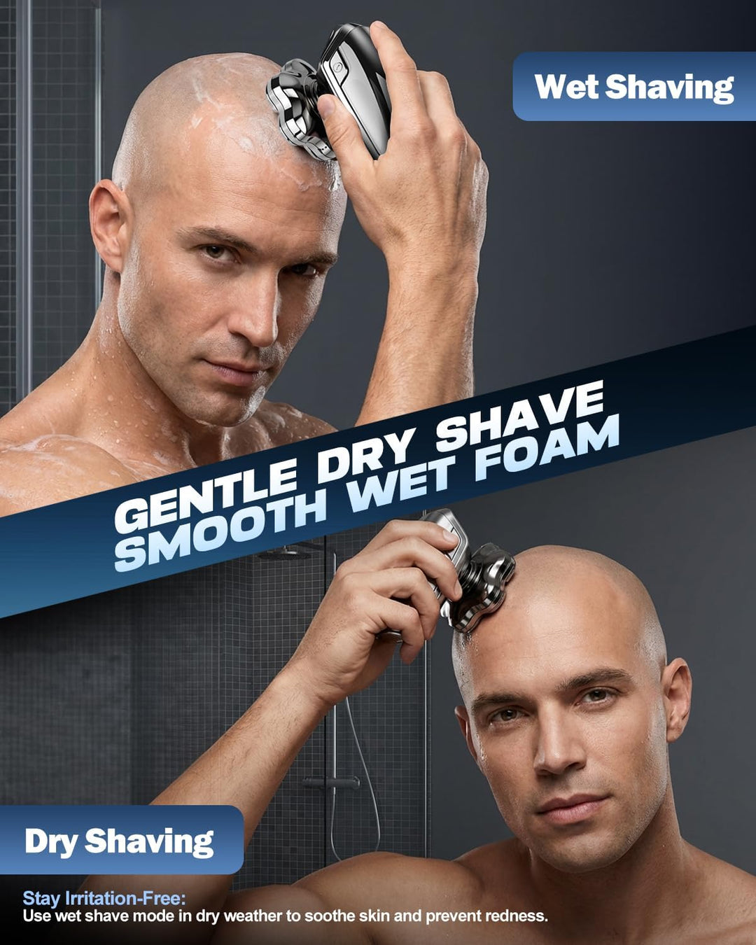 VOPH Afeitadoras de cabeza para hombres calvos, cuchillas flotantes...