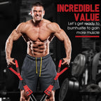 Bandas de Resistencia Pesada para Entrenamiento, 300lbs/360lb/420lb Bands de Ejercicio con Asas, Ancla de Puerta, Correas para Tobillos, Equipo de Gimnasio en Casa para Fortalecimiento Masculino, Entrenamiento de Fuerza y Estiramiento
