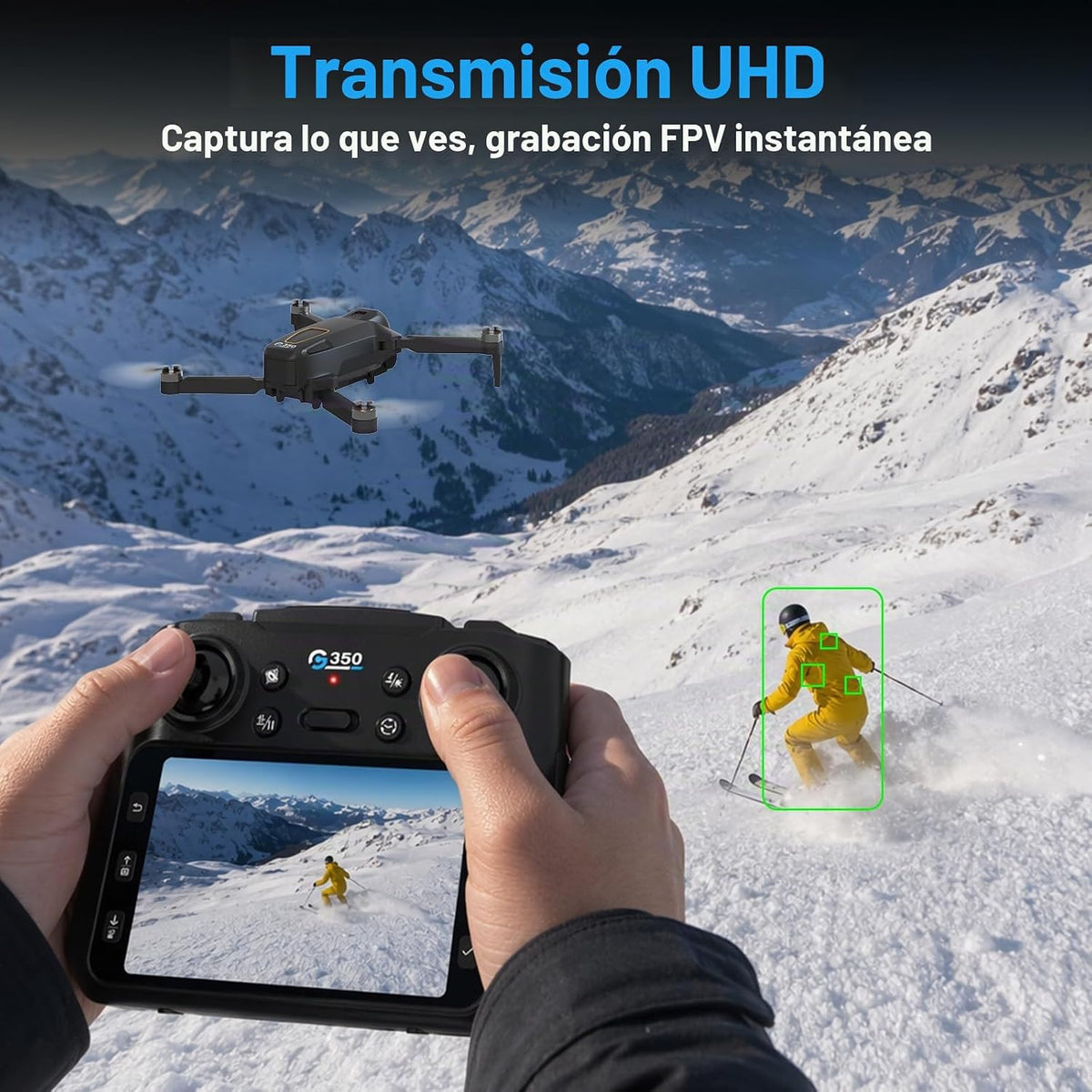 Drone con cámara 1080P 4.5 "LCD pantalla remota, FPV RC Drones para adultos
