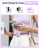 ORICO Cargador portátil con cable Lightning integrado, cargador de...