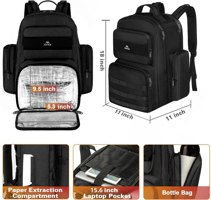 MATEIN Mochila de almuerzo para hombres de trabajo, mochila táctica...
