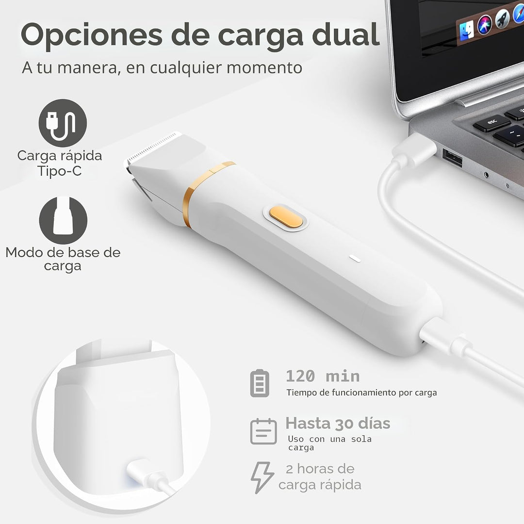 KINGTEE Recortadora de bikini eléctrica 5 en 1 para mujer, afeitado...