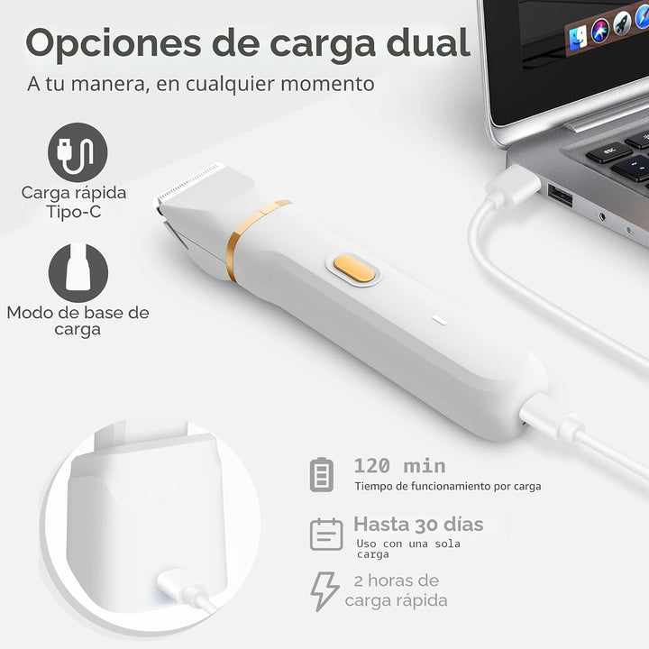 KINGTEE Recortadora de bikini eléctrica 5 en 1 para mujer, afeitado...
